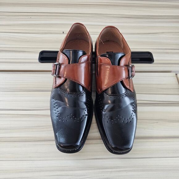 Stacy Adams Brown & Black Dress Shoes Size 6 - Picture 5 of 9